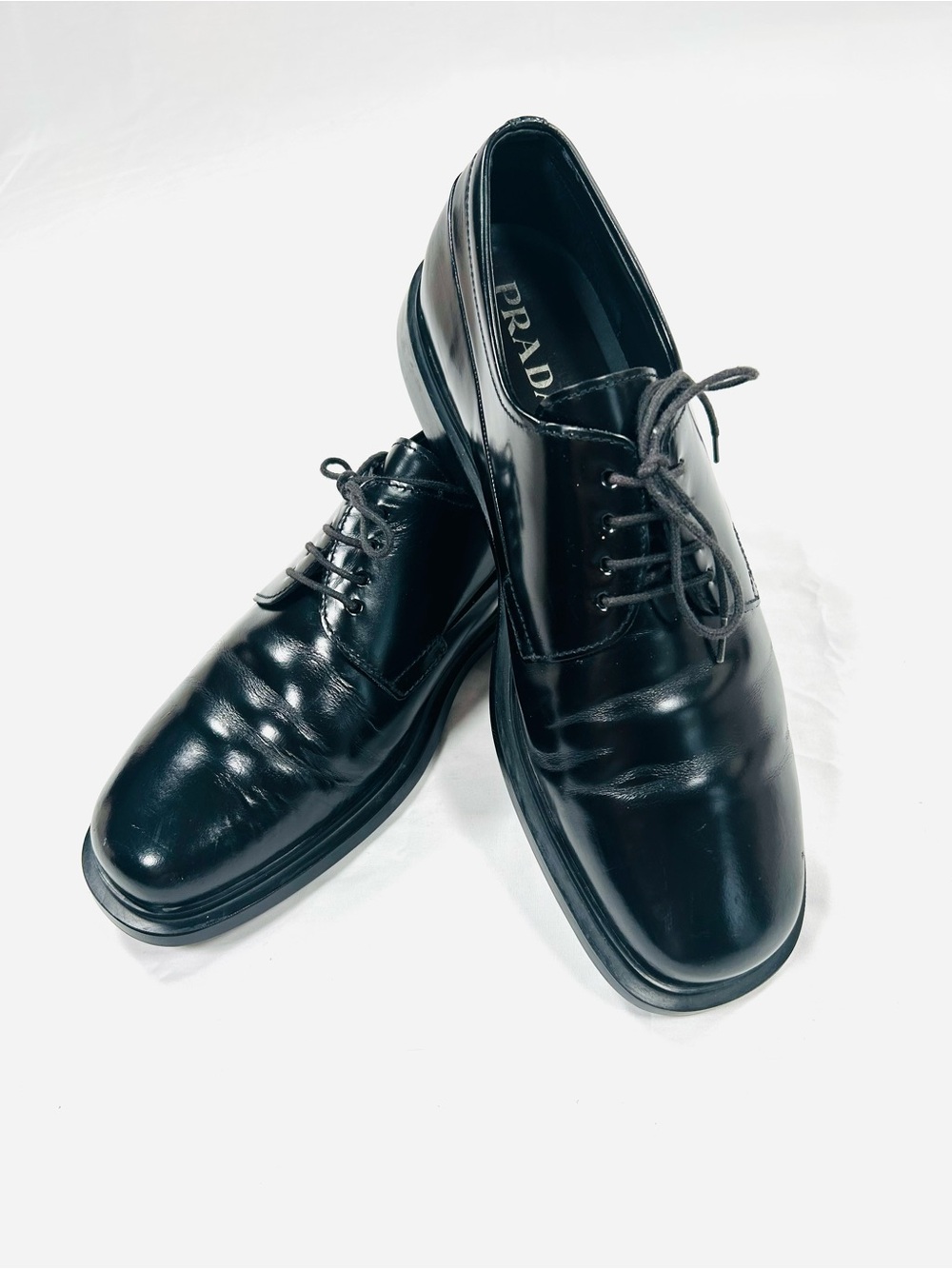 Prada Men’s Vintage Chunky Derby Smooth Leather Oxford Shoes